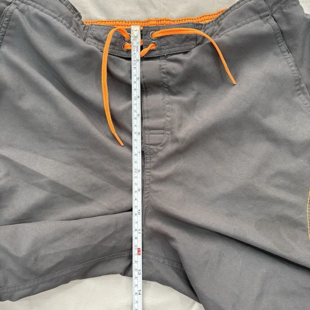 Nike Dri Fit Shorts Men's Size L 8” Orange Black Activewear Basketball